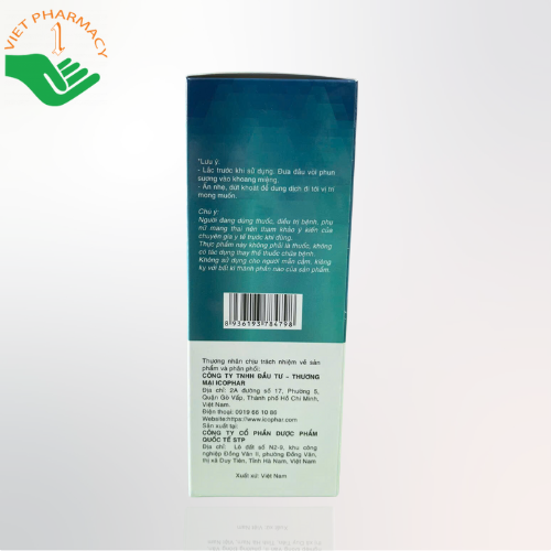Hỗ trợ giảm ho Herbal Pharyxnx Spray Icophar
