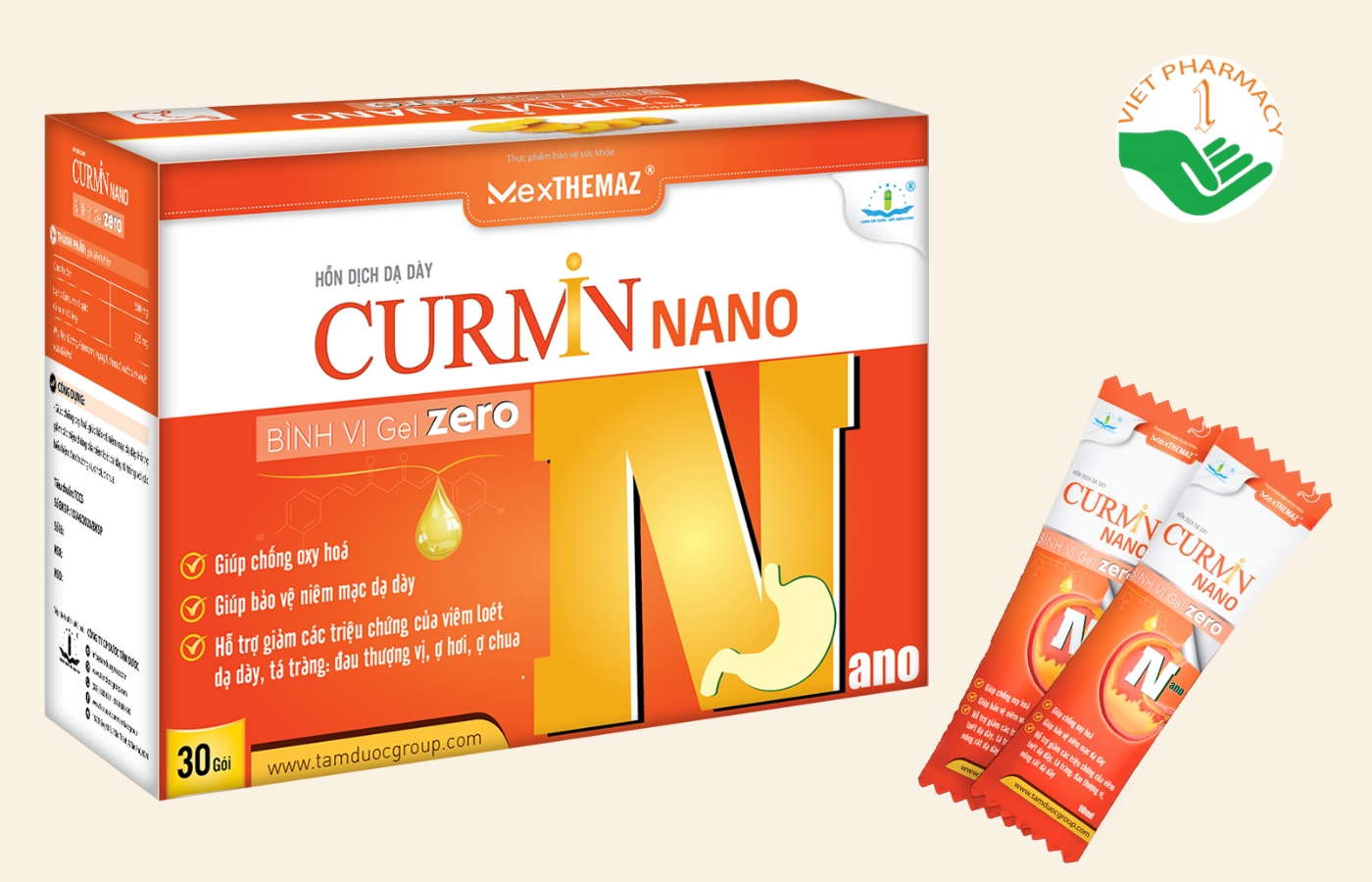 Hỗn dịch dạ dày Curmin Nano Bình Vị Gel Zero