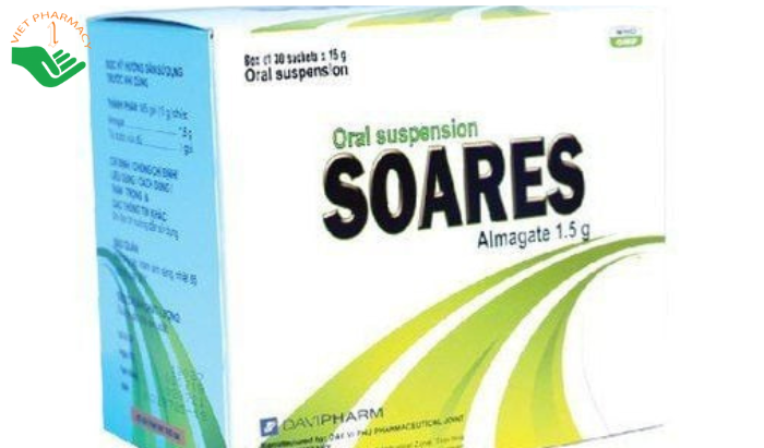 Hỗn dịch uống Soares Davipharm điều trị loét dạ dày tá tràng, viêm dạ dày (30 gói x 15g)
