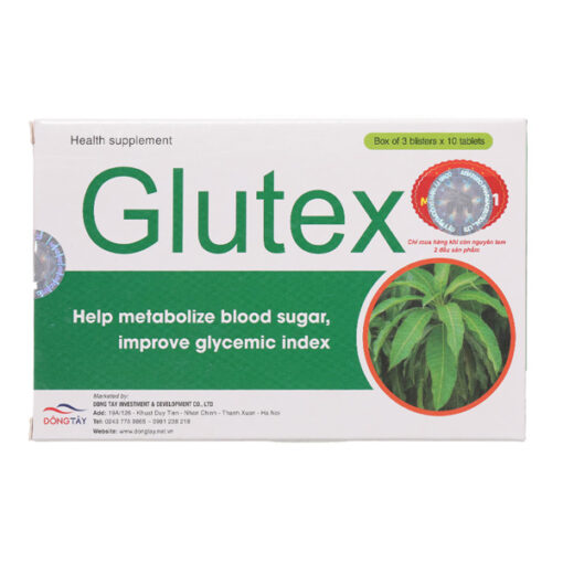 Glutex (Hộp 30 viên) - Hỗ trợ chuyển hóa, hạ đường huyết
