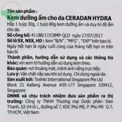 Kem dưỡng ẩm Ceradan Hydra Moisturiser Cream 80g