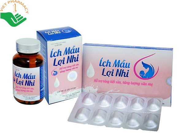 Ích mẫu lợi nhi dạng chai và vỉ.