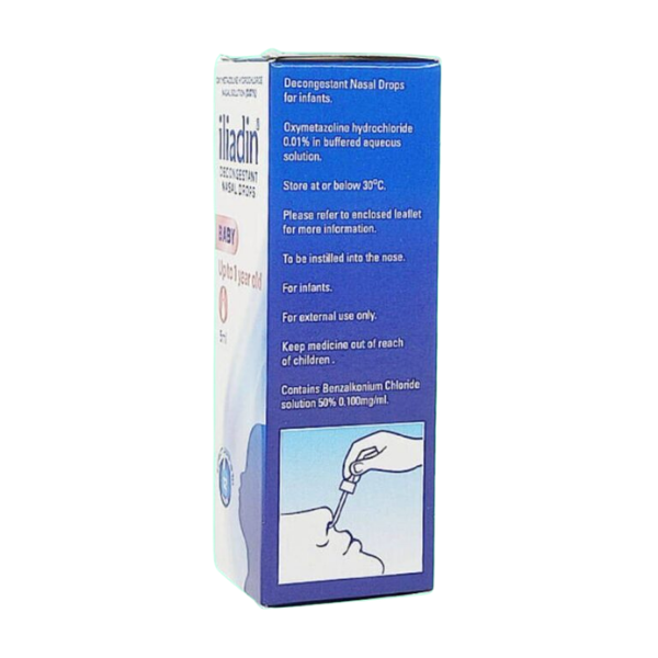 Thuốc nhỏ mũi dành cho trẻ sơ sinh Iliadin 0.01% (Hộp 1 chai 5ml)