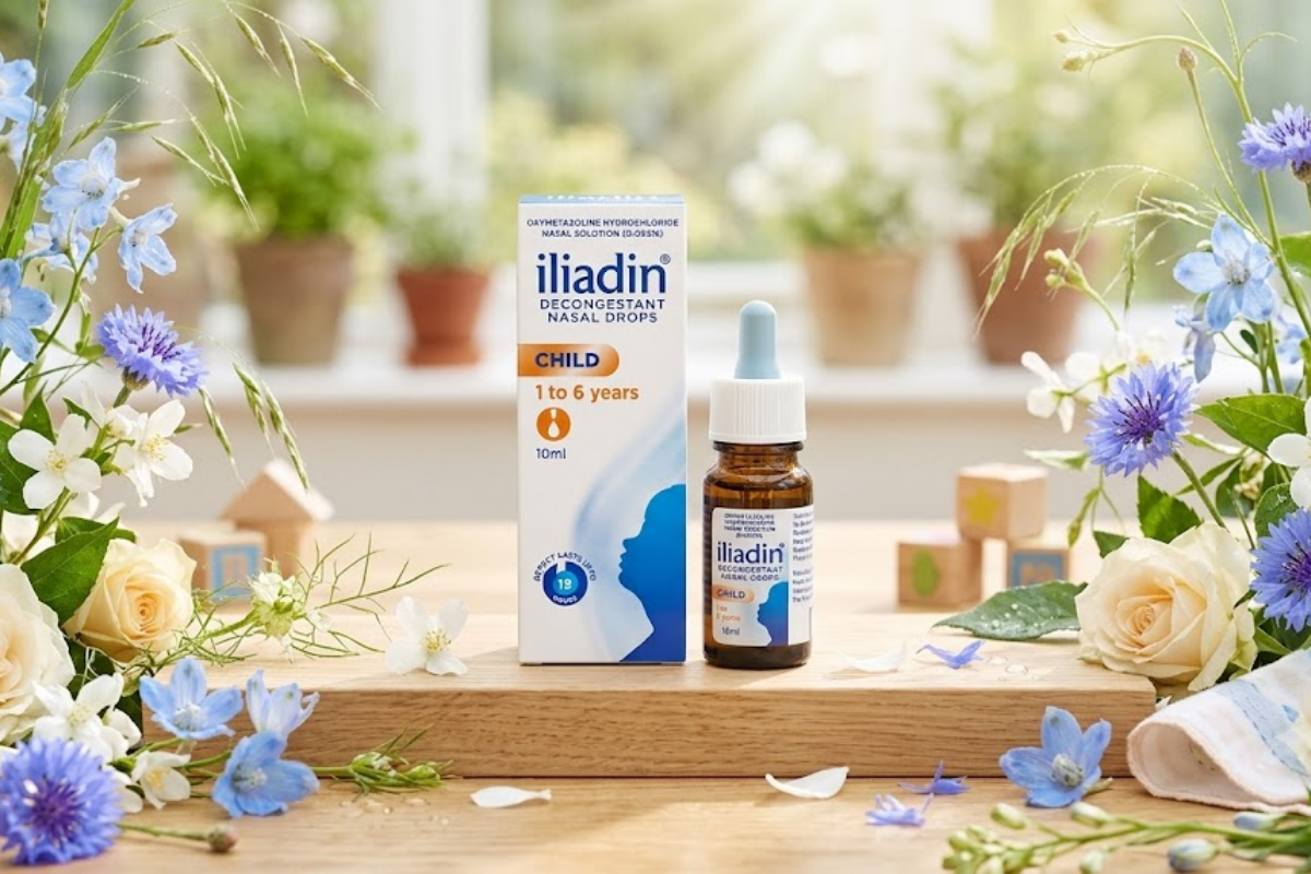 Thuốc nhỏ mũi dành cho trẻ sơ sinh Iliadin 0.01% (Hộp 1 chai 5ml)