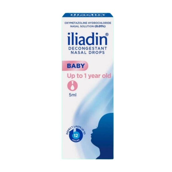 Thuốc nhỏ mũi dành cho trẻ sơ sinh Iliadin 0.01% (Hộp 1 chai 5ml)