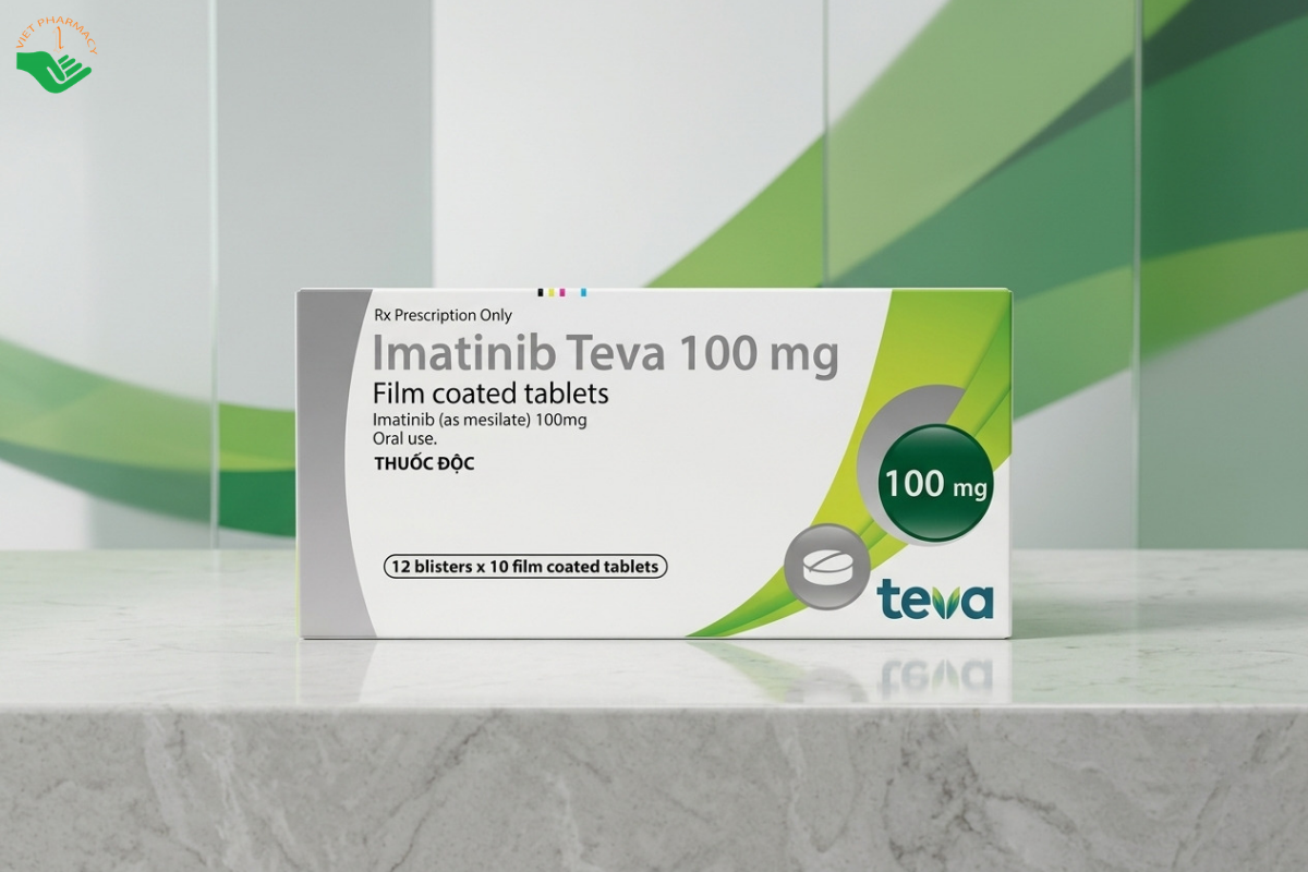 Thuốc Imatinib Teva 100mg điều trị ung thư bạch cầu tuỷ mạn