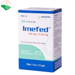 Thuốc Imefed 250mg/31,25mg điều trị nhiễm khuẩn (hộp 12 gói)