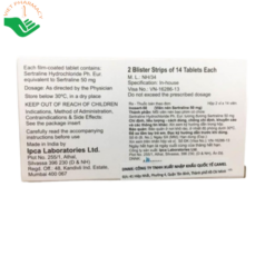 Thuốc Inosert 50 điều trị bệnh trầm cảm (2 vỉ x 14 viên)