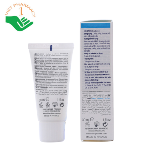 Kem chống nắng, dưỡng trắng Isis Pharma Neotone Radiance SPF50+ 30ml