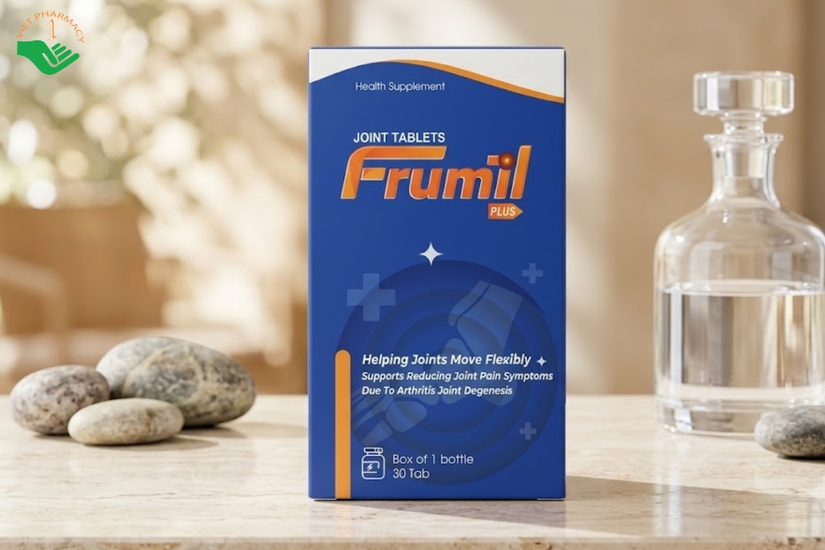 Viên uống Joint Tablets Frumil Plus giảm đau, hỗ trợ làm trơn ổ khớp, giúp khớp vận động linh hoạt (Hộp 30 viên)