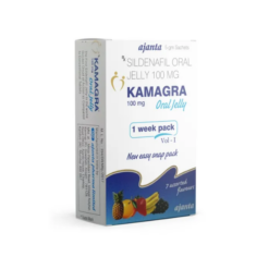 Thuốc điều trị rối loạn cương dương Kamagra Oral Jelly 100mg Vol-1 Ajanta 7 gói