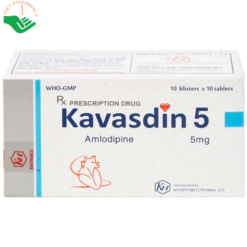 Thuốc Kavasdin 5 hỗ trợ điều trị tăng huyết áp (10 vỉ x 10 viên)