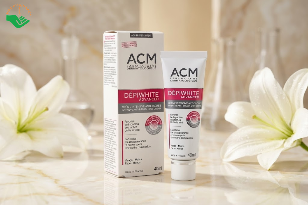 Kem trị nám ACM Depiwhite Advanced Intensive Anti Brown Spot Cream giúp làm mờ vết nám, sạm, tàn nhang (Tuýp 40ml)