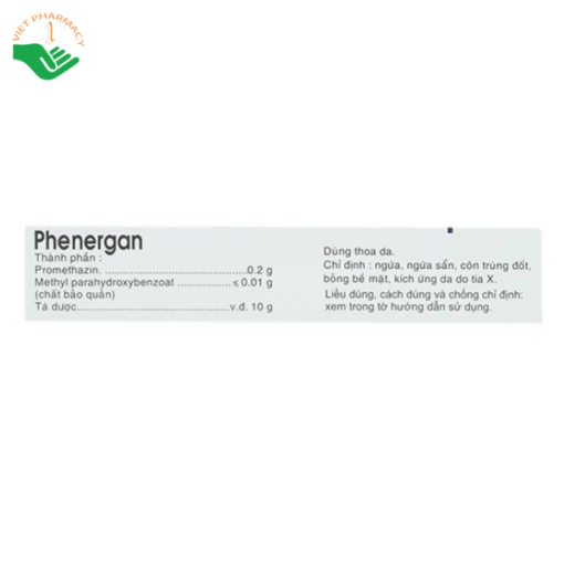 Kem bôi da Phenergan Sanofi điều trị ngứa, ngứa sẩn, côn trùng đốt (10g)