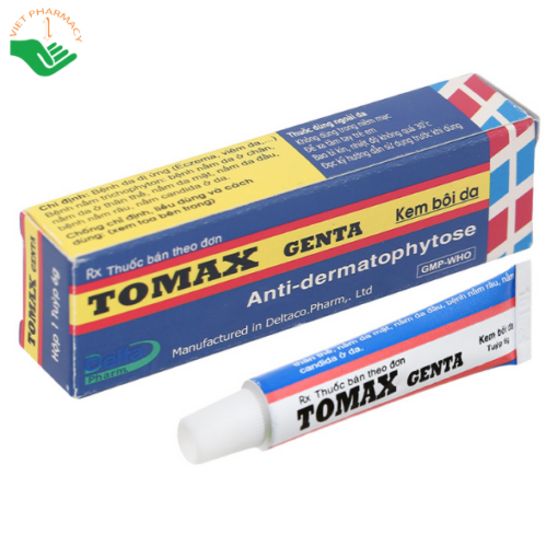 Kem bôi da Tomax Genta trị dị ứng da, nấm da (Tuýp 6g)