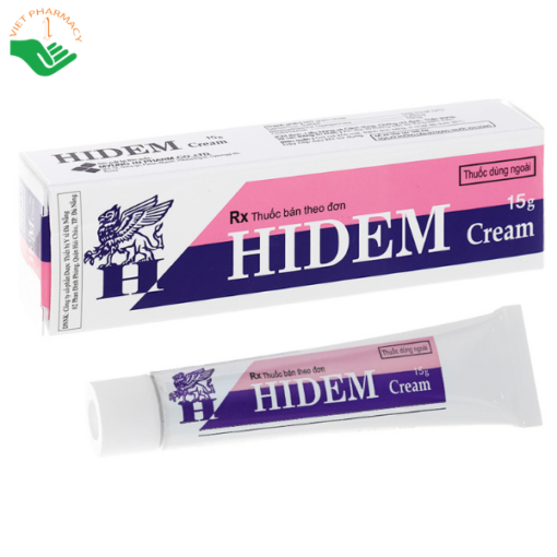 Kem bôi Hidem Cream trị viêm da dị ứng, hăm da, nấm da (Tuýp 15g)