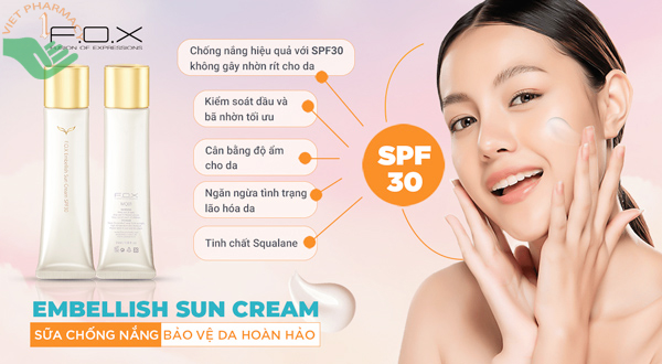Sữa chống nắng FOX Embellish Sun Cream SPF30.