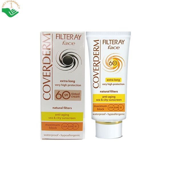 Kem chống nắng màu da Coverderm Filteray Face SPF 60