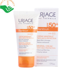 Kem Chống Nắng Màng Lọc Khoáng Uriage Bariesun SPF50+ Creme Minerale