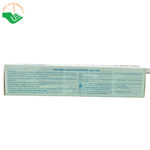 Kem đánh răng KIN WHITENING tuýp 75ml