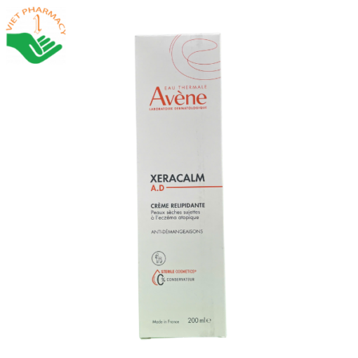 Kem dưỡng ẩm cho da khô ngứa Eau Thermale Avene Xeracalm A.D Lipid-Replenishing Cream 200ml