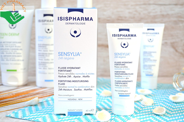 Kem dưỡng ẩm Isis Pharma Sensylia 24h Legere giúp làm dịu da.