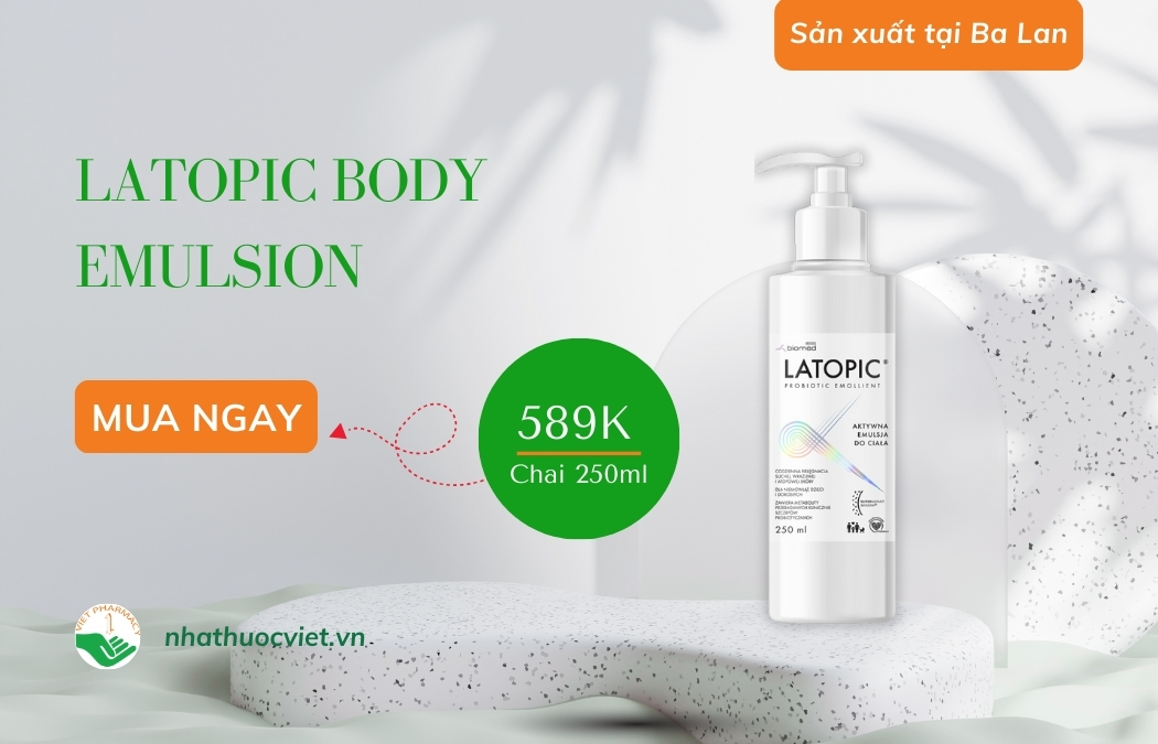 Kem dưỡng ẩm dịu da Latopic Face and Body Cream