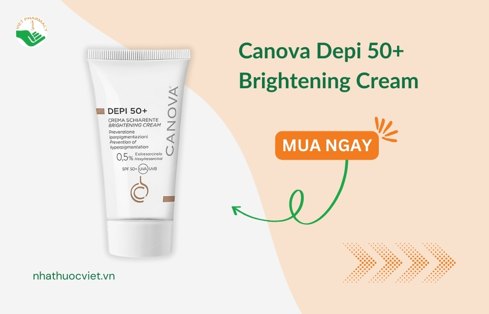 Kem dưỡng dịu nhẹ cho tuổi dậy thì Canova Depi 50+ - Brightening Cream