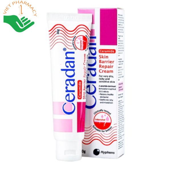Kem dưỡng hỗ trợ phục hồi, dưỡng ẩm da khô Ceradan Skin Barrier Repair Cream