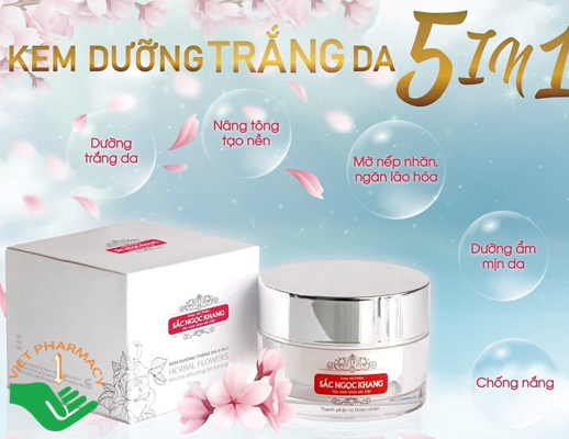 Kem dưỡng trắng da ban ngày Sắc Ngọc Khang giúp da trắng sáng, mịn màng hơn.