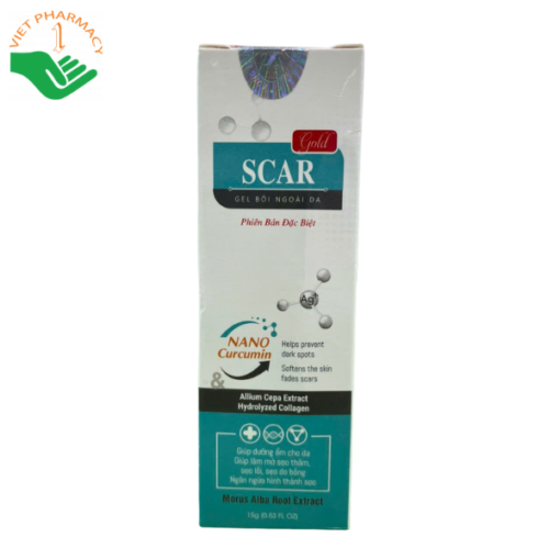 Kem liền sẹo giúp làm mờ sẹo thâm, sẹo lồi, sẹo do mụn, sẹo do bỏng Nano Scar Gold (Hộp 15g)