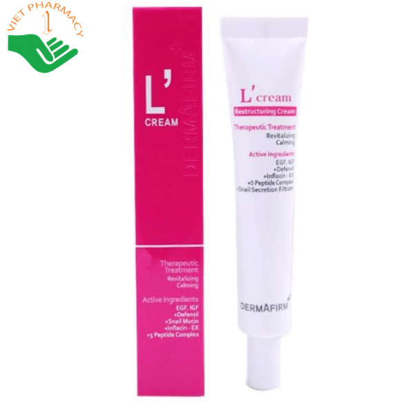 Kem tái tạo da, làm lành vết thương sau trị liệu Dermafirm L Cream