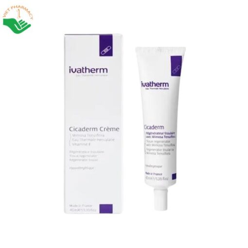 Kem tái tạo và ngăn ngừa sẹo ivatherm Cicaderm Creme 40ml
