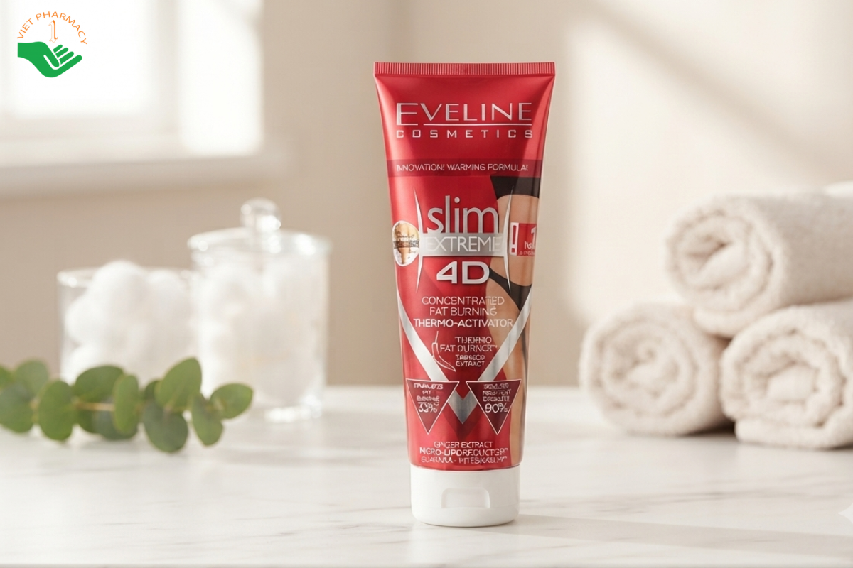 Kem tan mỡ bụng Eveline Slim Extreme 4D