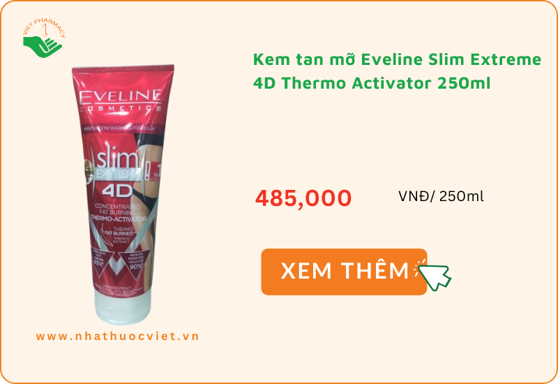Kem tan mỡ bụng Eveline Slim Extreme 4D