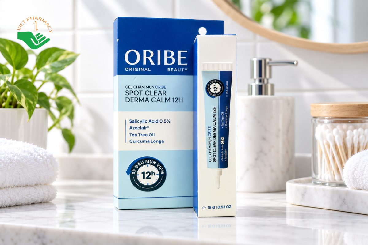 Gel giảm mụn mông Oribe Spot Clear Derma Calm 12H 15g