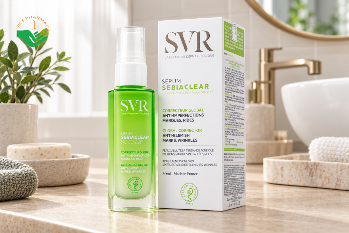 Kem trị thâm mụn mông SVR Sebiaclear Serum giúp giảm thâm mông