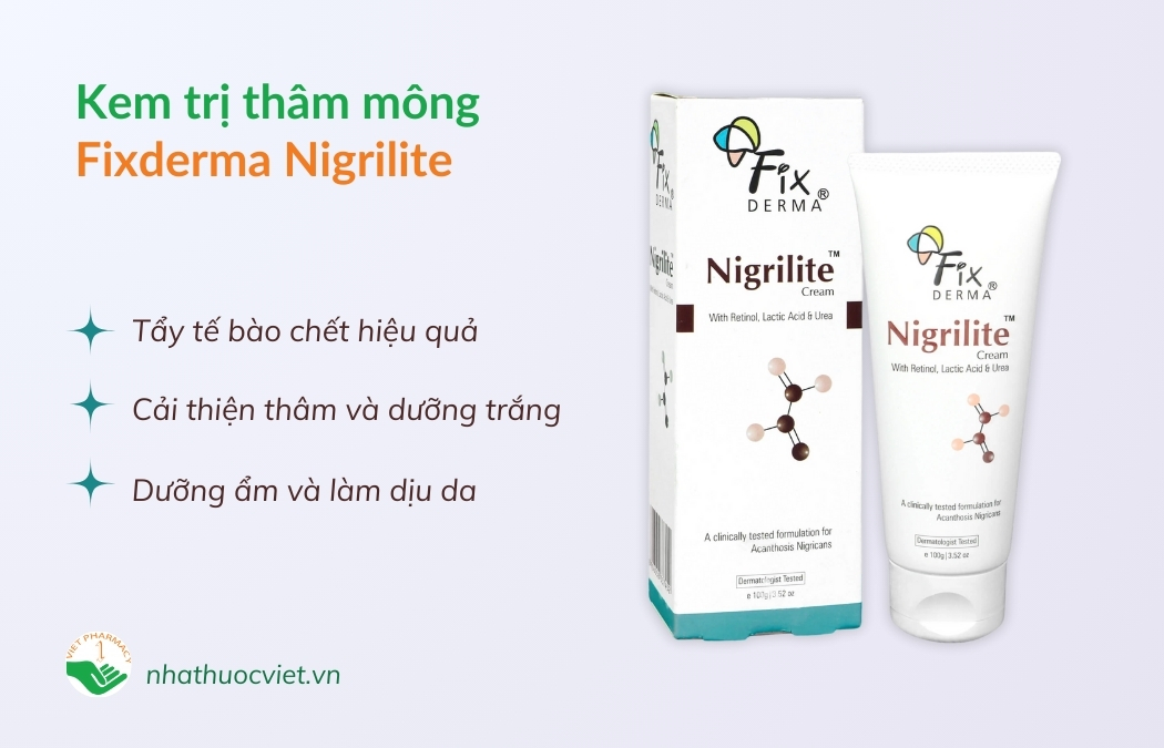 Kem trị thâm mông, nách và các vùng da nhạy cảm Fixderma Nigrilite