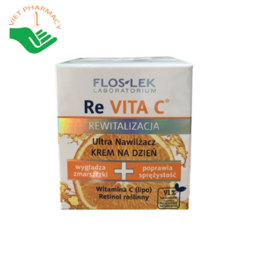 Kem Vitamin làm sáng, giảm nhăn & trẻ hóa da ban ngày Floslek Re Vita C Revitalization - Ultra Moisturizer Day Cream 50ml