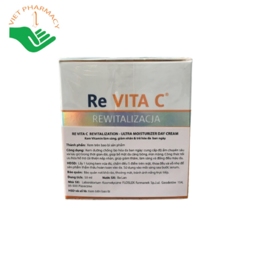 Kem Vitamin làm sáng, giảm nhăn & trẻ hóa da ban ngày Floslek Re Vita C Revitalization - Ultra Moisturizer Day Cream 50ml