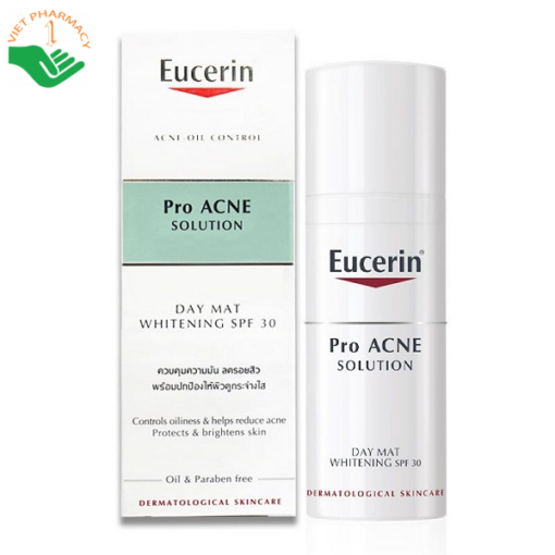Kem dưỡng da chống nắng ban ngày Eucerin Pro Acne - Oil Control Pro Acne Day Mat Whitening SPF 30 50ml