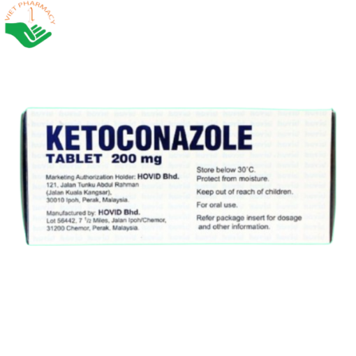 Thuốc kháng nấm Ketoconazole Tablet 200mg (10 vỉ x 10 viên)