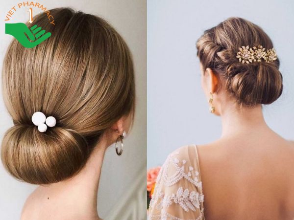 Tóc búi thấp theo phong cách cổ điển thích hợp với những cô nàng tính cách trầm ổn