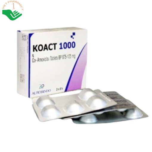 Thuốc Koact 1000 điều trị bệnh nhiễm khuẩn (3 vỉ x5 viên)