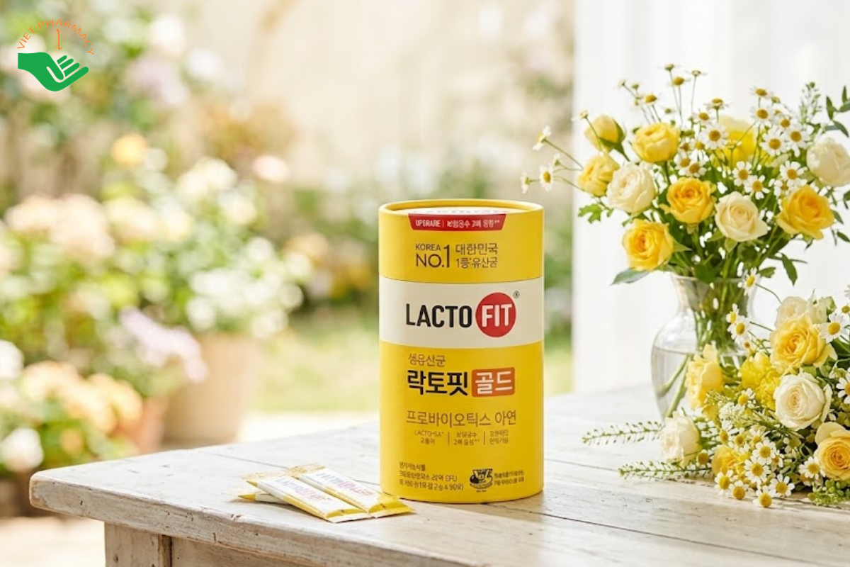Thực phẩm bảo vệ sức khoẻ, hỗ trợ đường ruột khỏe mạnh Lacto Fit Gold (50 gói 2g)