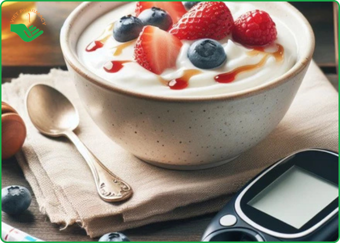Làm ngọt sữa chua không đường bằng trái cây và hạt