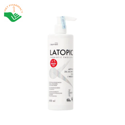 Gel tắm gội dành cho da dị ứng và kích ứng Latopic Body and Hair Wash Gel 400ml