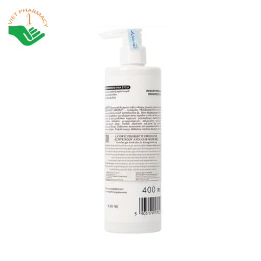 Gel tắm gội dành cho da dị ứng và kích ứng Latopic Body and Hair Wash Gel 400ml