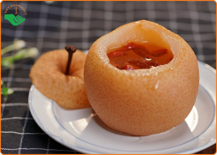 Lê hấp đường phèn trị ho