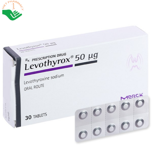 Thuốc Levothyrox 50mcg điều trị bướu giáp, suy giáp, ung thư giáp (3 vỉ x 10 viên)